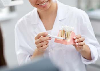 Dentist explaining a procedure