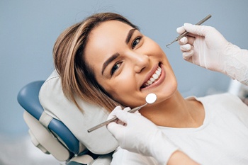 Happy patient at appointment