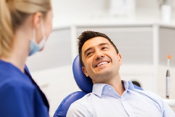 Man enjoying top-quality dental care at out of network dentist