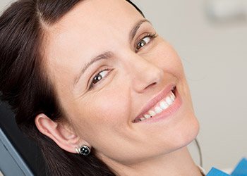 Woman with bright white smile