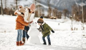 child in the snow